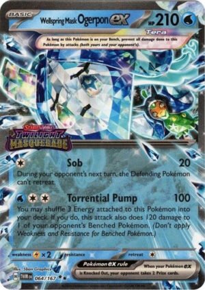 SV Twilight Masquerade 064/167 Wellspring Mask Ogerpon ex (Twilight Masquerade Stamp)