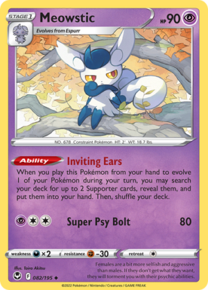 SWSH Silver Tempest 082/195 Meowstic
