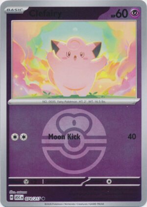 ME Ascended Heroes 074/217 Clefairy (Reverse Holo BALL SYMBOL)
