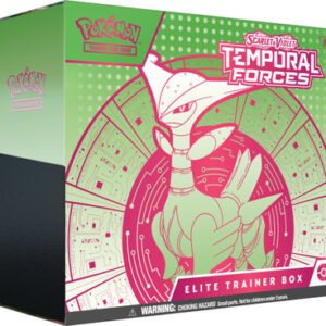 Scarlet and Violet Temporal Forces Elite Trainer Box Iron Leaves (Green & Pink)
