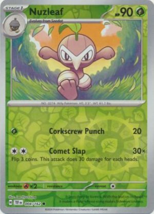 SV Temporal Forces 004/162 Nuzleaf (Reverse Holo)