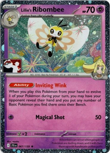 SV Journey Together 067/159 Lillie's Ribombee (Prize Pack League Promo Cosmo Holo)