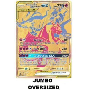 JUMBO Sun & Moon SM247 Reshiram & Charizard GX (Tag Team)