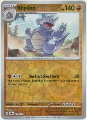 SV Stellar Crown 075/142 Rhydon (Reverse Holo)