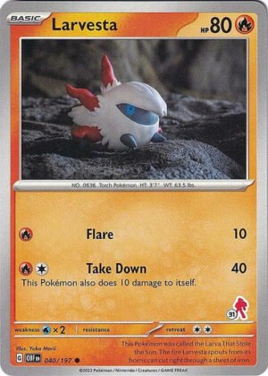 SV Obsidian Flames 040/197 Larvesta (Armarouge Symbol 31)