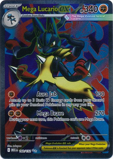 Mega Evolution 160/132 Mega Lucario ex (Full Art)