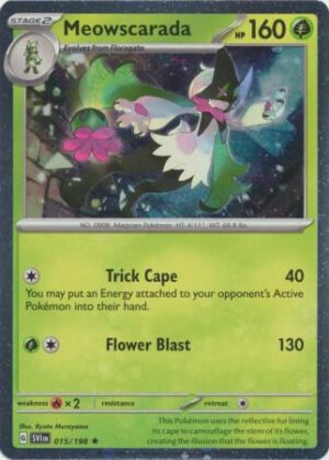 Scarlet & Violet (Base Set) 015/198 Meowscarada (Sparkle Holo)