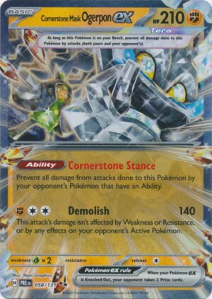 SV Prismatic Evolutions 058/131 CornerstoneMask Ogerpon ex (Half Art)