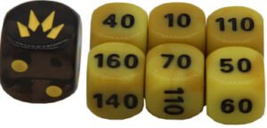 Crown Zenith Black w/ Yellow & Yellow (small) Dice