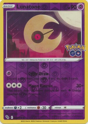 Pokemon GO 034/078 Lunatone (Reverse Holo)