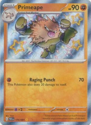 SV Paldean Fates 170/091 Primeape (Holo Shiny)