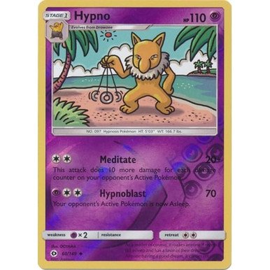 Sun and Moon (Base Set) 60/149 Hypno (Reverse Holo)