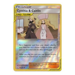 SM Cosmic Eclipse 189/236 Cynthia & Caitlin (Tag Team) (Reverse Holo)