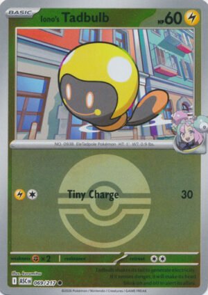 ME Ascended Heroes 069/217 Iono's Tadbulb (Reverse Holo BALL SYMBOL)