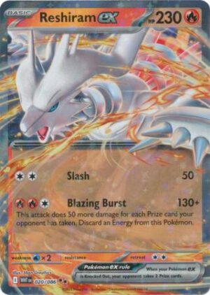 SV White Flare 020/086 Reshiram ex (Half Art)