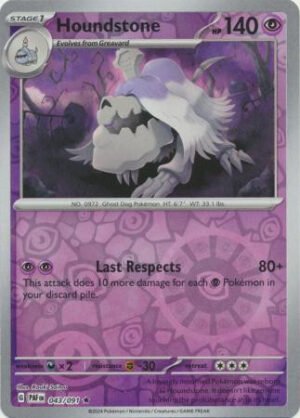 SV Paldean Fates 043/091 Houndstone (Reverse Holo)