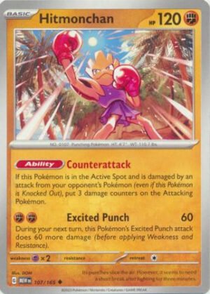 Scarlet & Violet 151 107/165 Hitmonchan