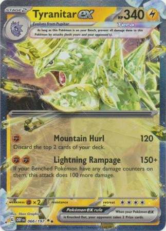 SV Obsidian Flames 066/197 Tyranitar ex (Prize Pack League Promo)