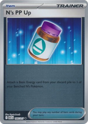 ME Ascended Heroes 195/217 N's PP Up (Reverse Holo)