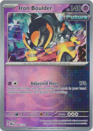 SV Prismatic Evolutions 046/131 Iron Boulder (POKE BALL Pattern Holo)