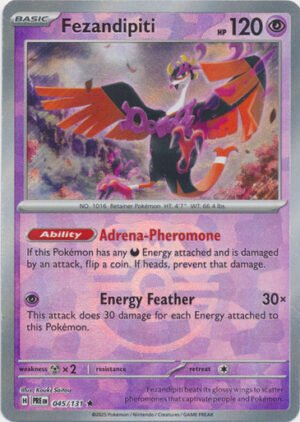 SV Prismatic Evolutions 045/131 Fezandipiti (MASTER BALL Pattern Holo)