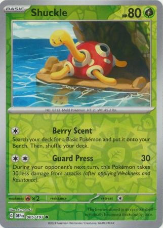 SV Obsidian Flames 005/197 Shuckle (Reverse Holo)