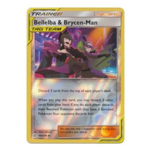 SM Cosmic Eclipse 186/236 Bellelba & Brycen-Man (Tag Team) (Reverse Holo)