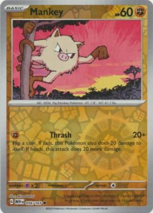 Scarlet & Violet 151 056/165 Mankey (Reverse Holo)