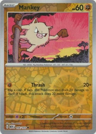 Scarlet & Violet 151 056/165 Mankey (Reverse Holo)