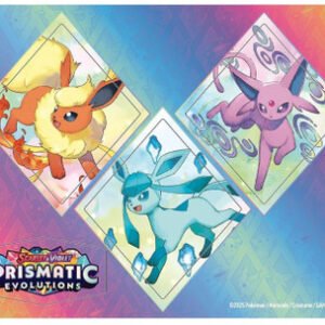 Pokemon Prismatic Evolutions Flareon, Glaceon, & Espeon Tech Sticker