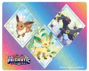 Pokemon Prismatic Evolutions Eevee, Leafeon, & Umbreon Tech Sticker
