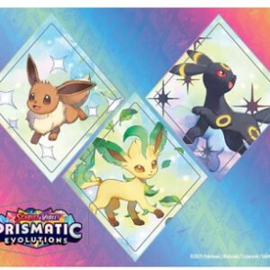 Pokemon Prismatic Evolutions Eevee, Leafeon, & Umbreon Tech Sticker