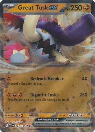 Scarlet & Violet (Base Set) 123/198 Great Tusk ex (Half Art)