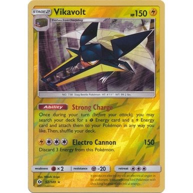 Sun and Moon (Base Set) 52/149 Vikavolt (Reverse Holo)