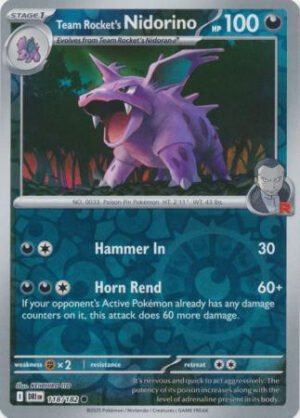 SV Destined Rivals 118/182 Team Rocket's Nidorino (Reverse Holo)