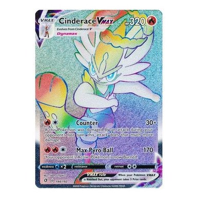 Rebel Clash 194/192 Cinderace VMAX (Rainbow Rare)