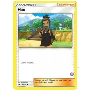 Sun and Moon (Base Set) 120/149 Hau (Trainer Kit Alolan Sandslash #23)