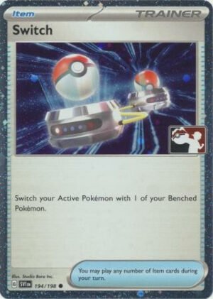 Scarlet & Violet (Base Set) 194/198 Switch (Prize Pack League Promo Cosmo Holo)
