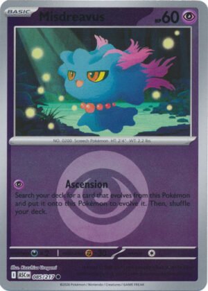 ME Ascended Heroes 085/217 Misdreavus (Reverse Holo ENERGY SYMBOL)