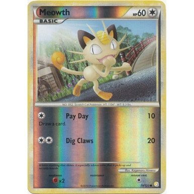 HeartGold & SoulSilver 75/123 Meowth (Reverse Holo)
