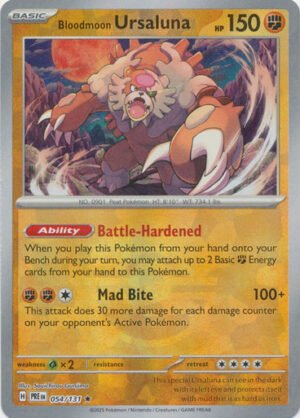 SV Prismatic Evolutions 054/131 Bloodmoon Ursaluna (POKE BALL Pattern Holo)