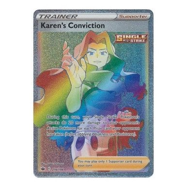 Chilling Reign 216/198 Karen's Conviction (Rainbow Rare)