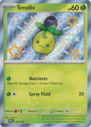 SV Paldean Fates 102/091 Smoliv (Holo Shiny)