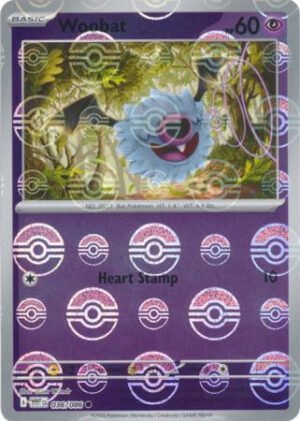SV White Flare 036/086 Woobat (POKE BALL Reverse Holo)