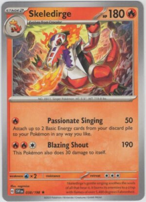 Scarlet & Violet (Base Set) 038/198 Skeledirge (Non-Holo)