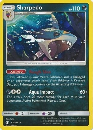 Sun and Moon (Base Set) 82/149 Sharpedo (Cosmo Holo)