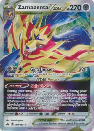 Crown Zenith 099/159 Zamazenta VSTAR (Full Art)