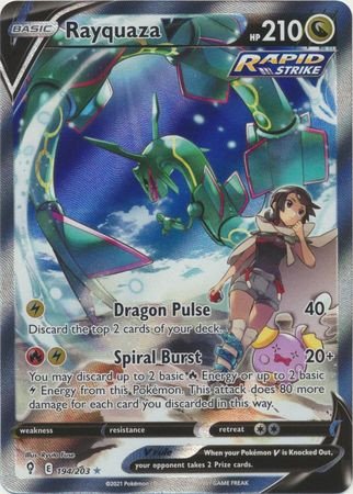 Evolving Skies 194/203 Rayquaza V (Alternative Art, Full Art)