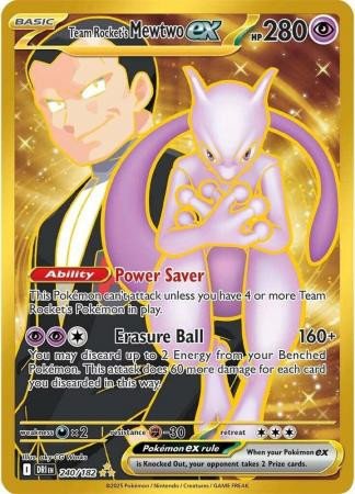 SV Destined Rivals 240/182 Team Rocket's Mewtwo ex (Secret Rare)