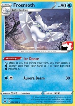 Sword & Shield (Base) 064/202 Frosmoth (Prize Pack League Promo Non-Holo)
